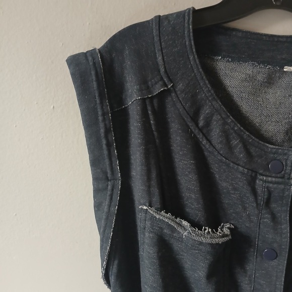 Daily‎ Practice Anthropologie Size M Utility Jumpsuit Dark Gray Pockets Stretch - Picture 6 of 16